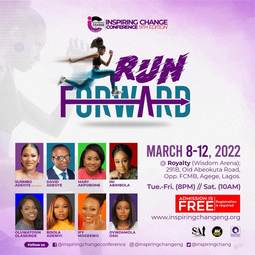 Inspiring Change with Sunmbo Adeoye returns with its 9th Edition Themed “RUN FORWARD”