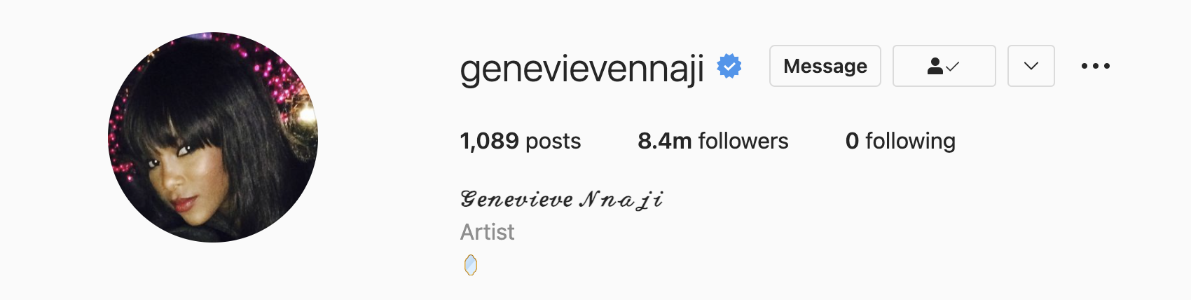 Genevieve Nnaji Unfollows Everyone On Instagram